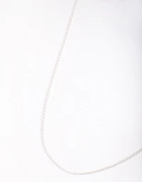 Sterling Silver 45cm Plain Chain Necklace