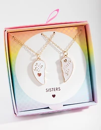 Kids Little & Big Sister Necklace Set