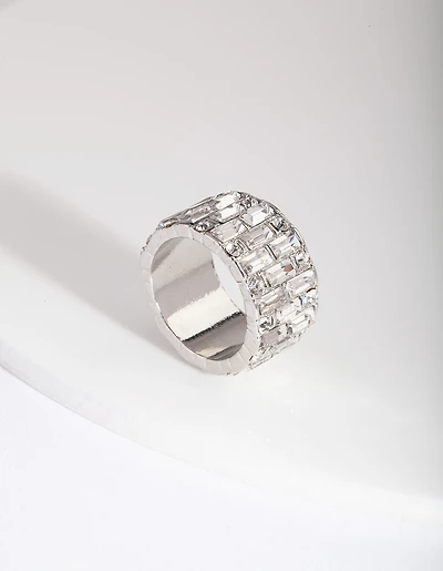 Silver Mixed Gem Ring