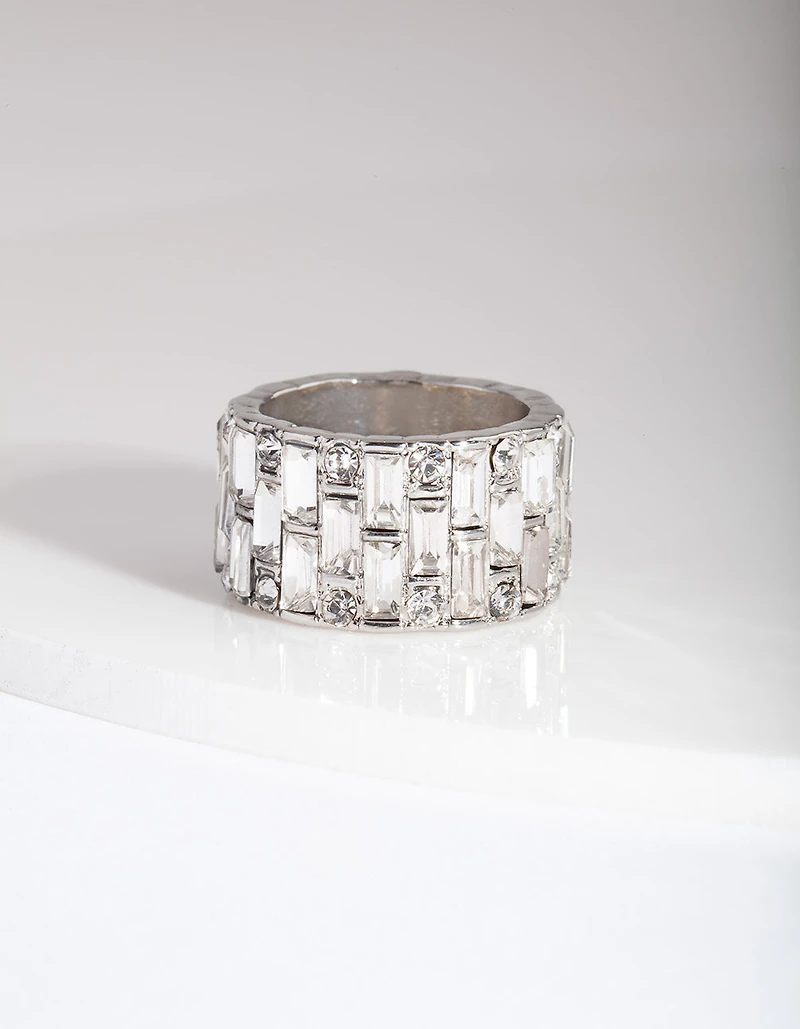 Silver Mixed Gem Ring
