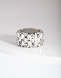 Silver Mixed Gem Ring