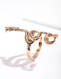 Gold Etched Dragon Ring