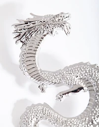 Silver Statement Dragon Earrings