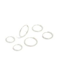 Sterling Silver Classic Hoop Pack