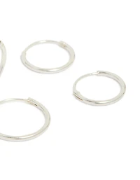 Sterling Silver Classic Hoop Pack