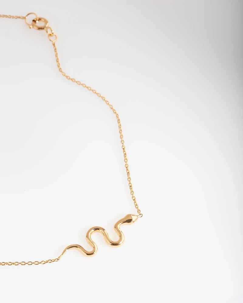 Gold Plated Sterling Silver Snake Bracelet Anklet