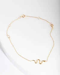 Gold Plated Sterling Silver Snake Bracelet Anklet