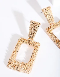 Gold Mini Rhombus Earrings