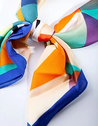 Deep Blue Green Pattern Bandana Hair Scarf