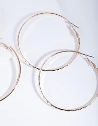 Gold 6 cm Hoop Earring Pack