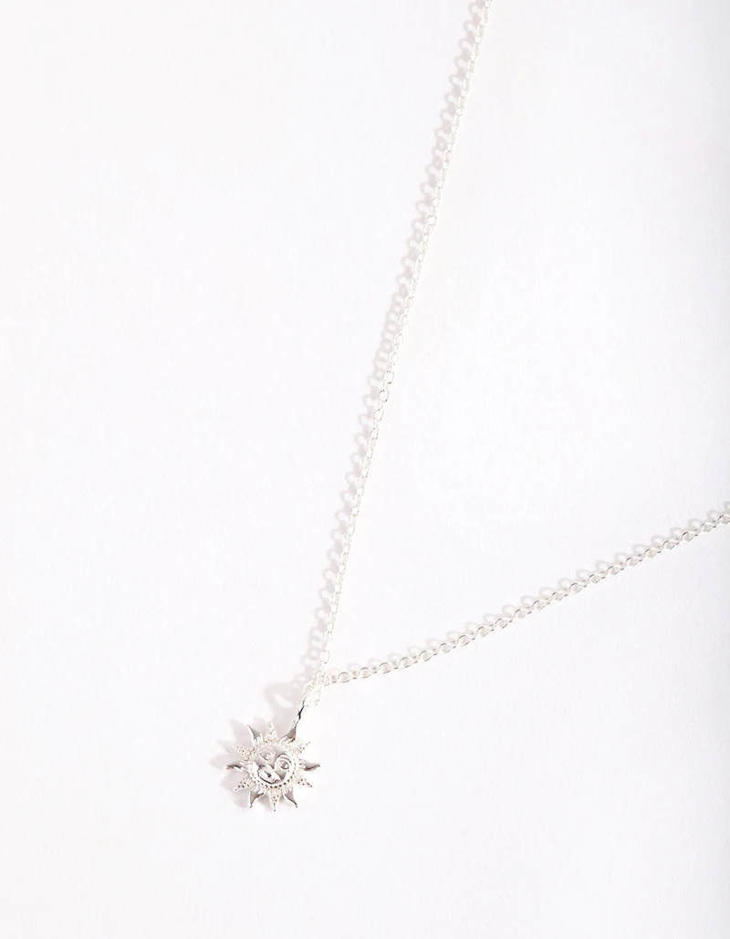 Sterling Silver Boho Sun Necklace