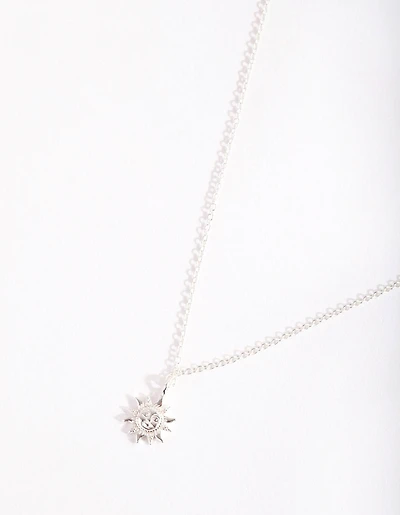Sterling Silver Boho Sun Necklace