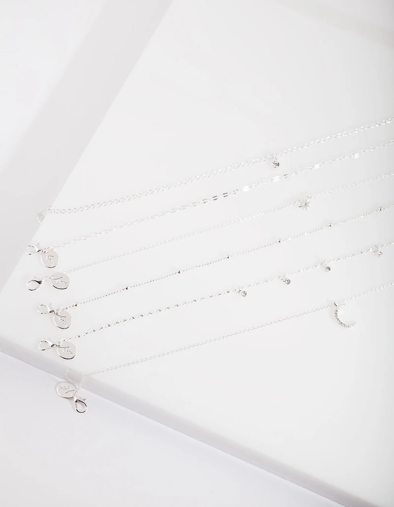 Silver Celestial Choker 6-Pack