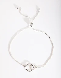 Silver Diamante Linked Bracelet