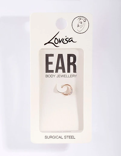 Diamante Side Clicker Earring