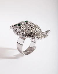 Silver Bling Owl Ring
