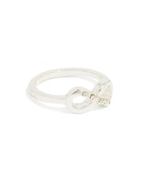Silver Diamante Infinity Ring