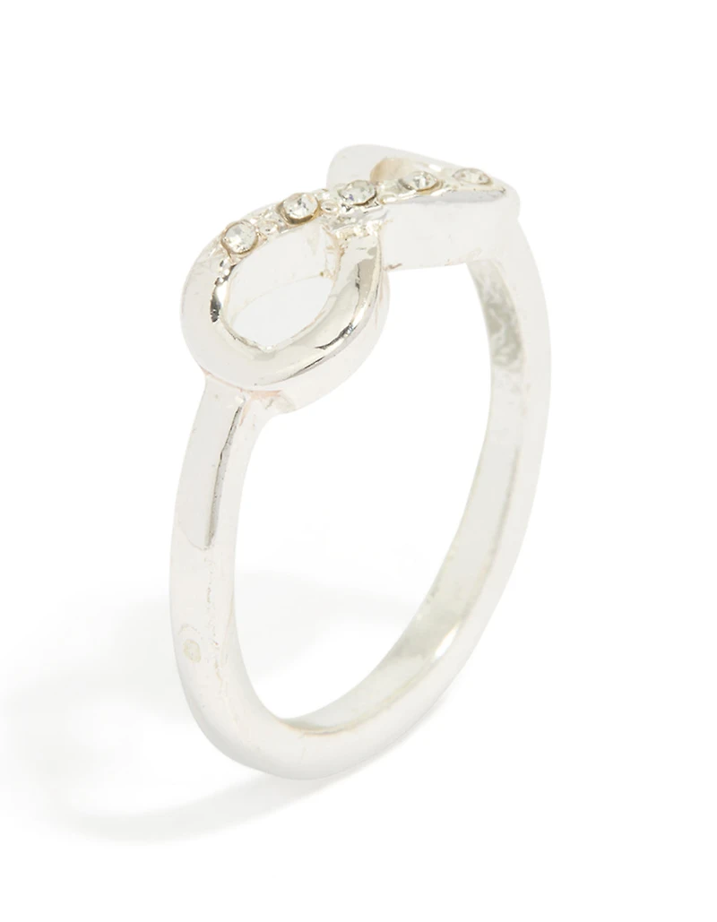 Silver Diamante Infinity Ring