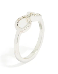 Silver Diamante Infinity Ring