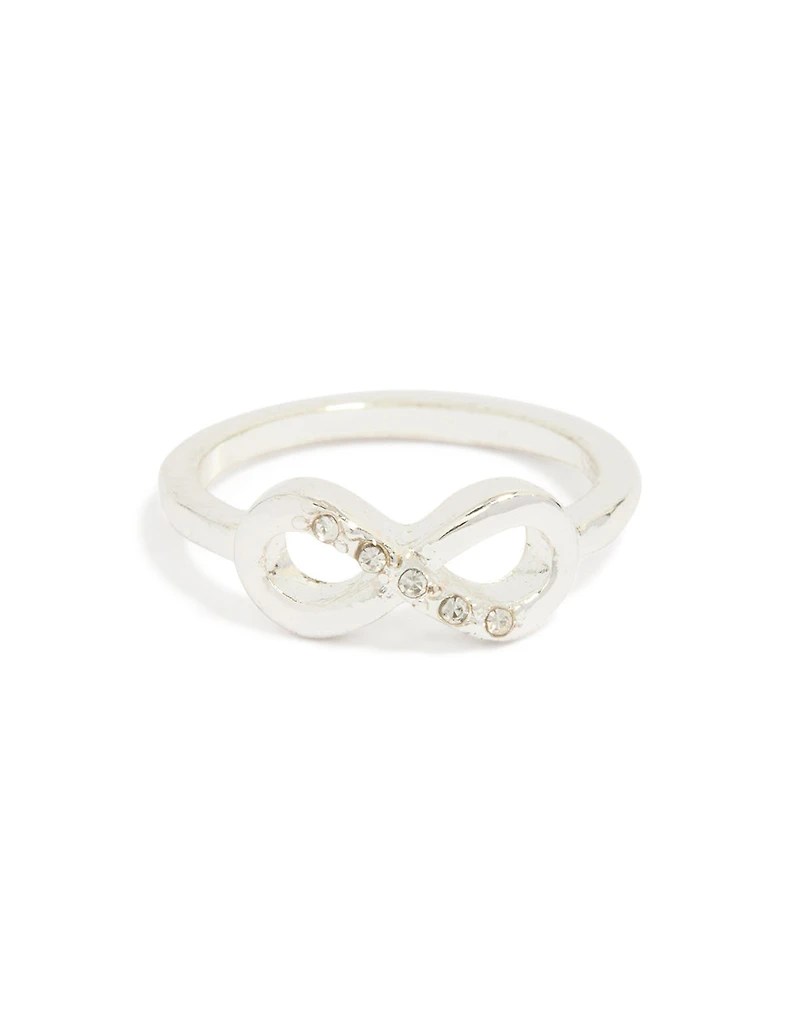 Silver Diamante Infinity Ring