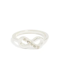 Silver Diamante Infinity Ring