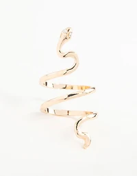 Gold Fine Sleek Snake Ring