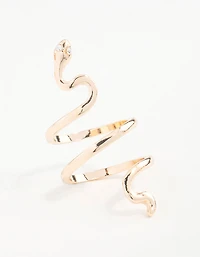 Gold Fine Sleek Snake Ring