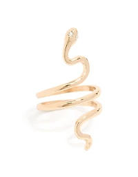 Gold Fine Sleek Snake Ring