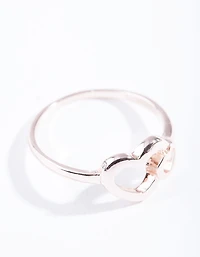 Gold Double Heart Ring