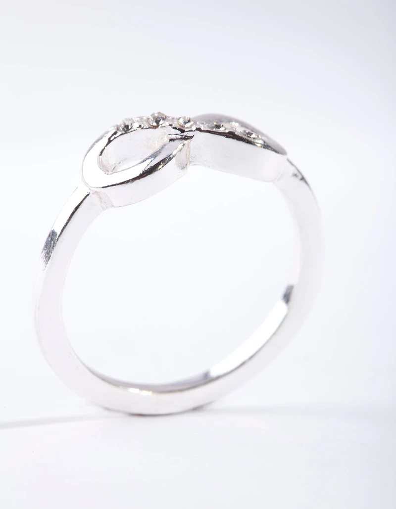Silver Diamante Infinity Ring