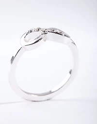 Silver Diamante Infinity Ring