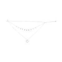 Silver Disc & Circle Charm Choker