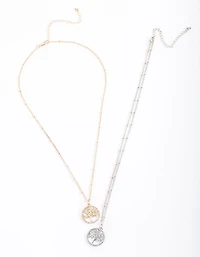 Diamante Tree Necklace Pack