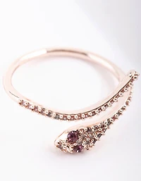 Rose Gold Cubic Zirconia Flower Ring