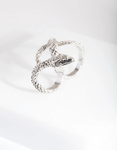 Bague serpent en argent à plusieurs doigts