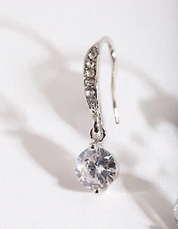 Silver Cubic Zirconia Drop Earrings