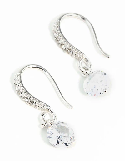 Silver Cubic Zirconia Drop Earrings