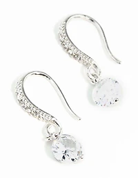 Silver Cubic Zirconia Drop Earrings