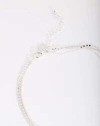 Silver Layered Cubic Zirconia Necklace