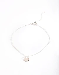 Sterling Silver Heart Charm Bracelet