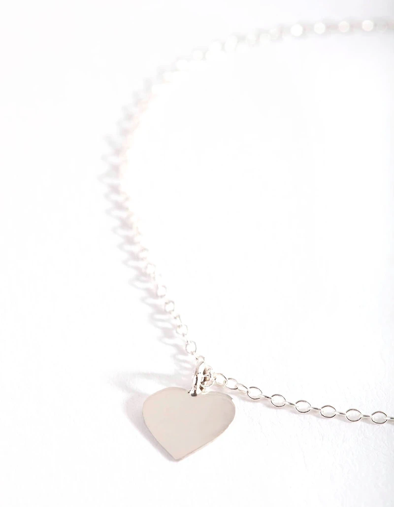 Sterling Silver Heart Charm Bracelet