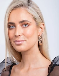 Gold Grecian Hoop Earrings
