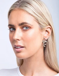 Mini Gold Spiked Dragon Earrings