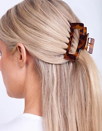 Rectangle Tortoiseshell Claw Clip