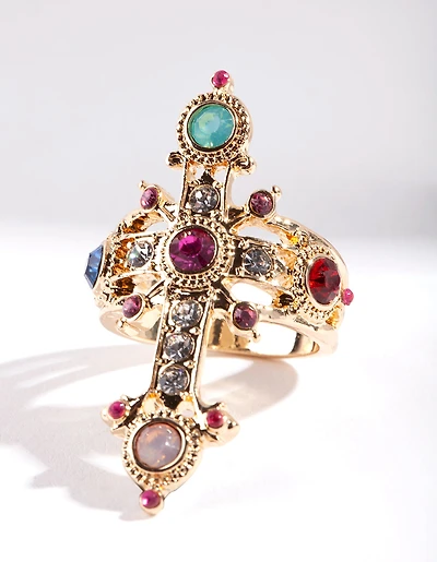 Gold Dolce Vita Cross Ring