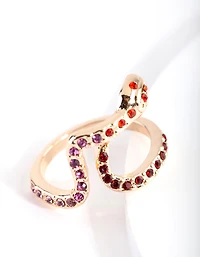 Ombre Diamante Snake Ring