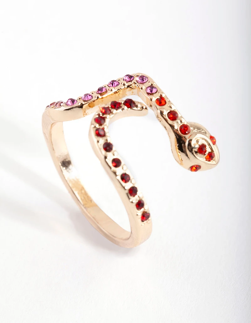 Ombre Diamante Snake Ring