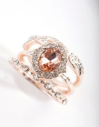 Rose Gold Engagement Ring Stack