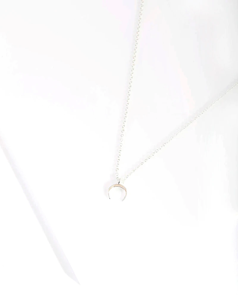 Sterling Silver Moon Necklace