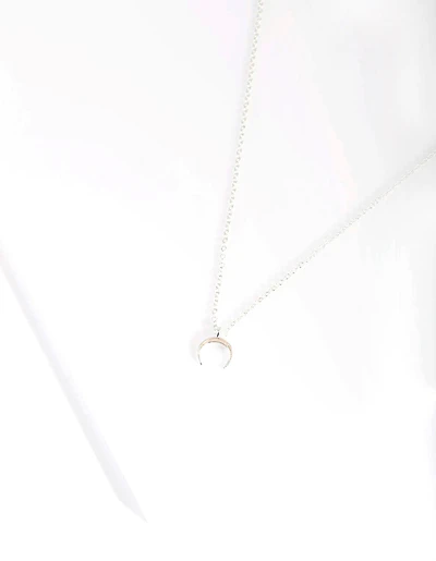 Sterling Silver Moon Necklace